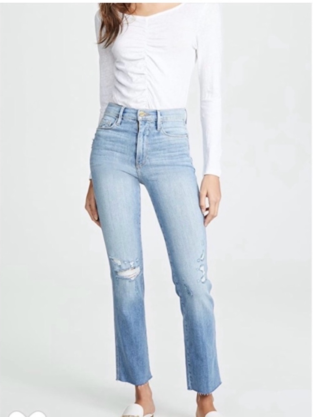 Frame Denim Le Silvie Slender Straight Leg Jeans Overdrive Wash Women’s Size 31